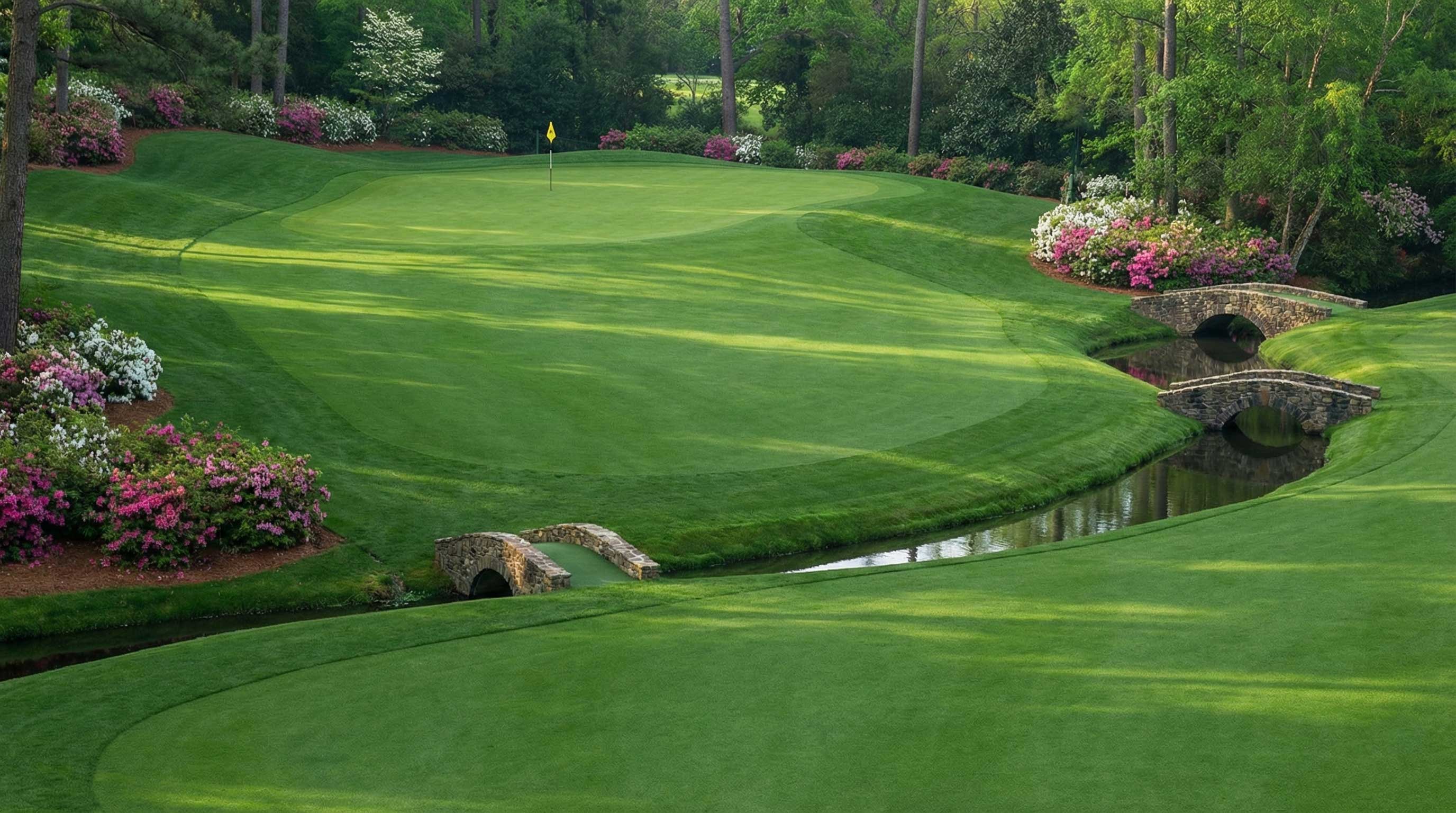 Lapangan Golf Hijau Sempurna